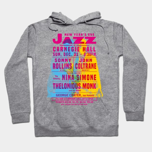 Sonny Rollins John Coltrane Nina Simone Thelonious Monk poster Hoodie by HAPPY TRIP PRESS